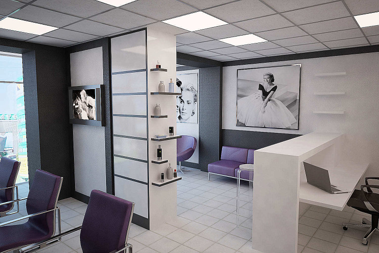 Дизайн парикмахерской "Хичкок" (Проект №2)